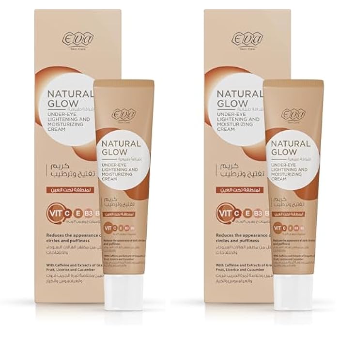 Eva Skin Care Natural Glow Eye Cream 15 g (Pack of 2) - Image 1