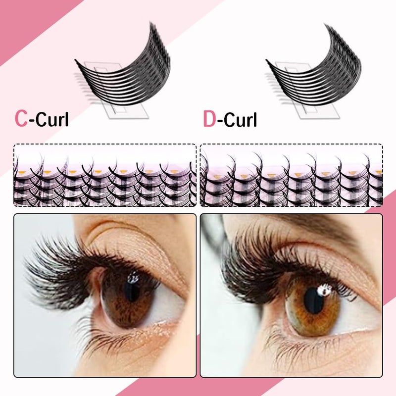 Arison Lashes Premade Lashes Fans False Eyelash Russian Extension Volume Fluff Natural Cat Eye Lashes 7D D Curl 0.07 Thickness 8-15mm Mix Lash Tray - Image 4