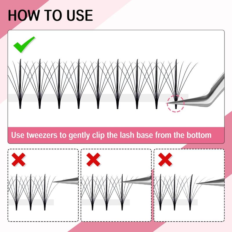 Arison Lashes Premade Lashes Fans False Eyelash Russian Extension Volume Fluff Natural Cat Eye Lashes 7D D Curl 0.07 Thickness 8-15mm Mix Lash Tray - Image 5