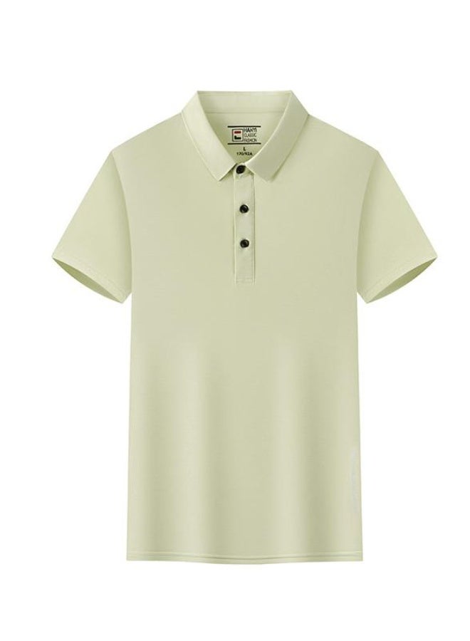 Ice Silk Fiber Polo Shirt Printed Quick Dry Breathable Workwear Summer Culture Shirt  Men's Fashion Clothing  - Image 1
