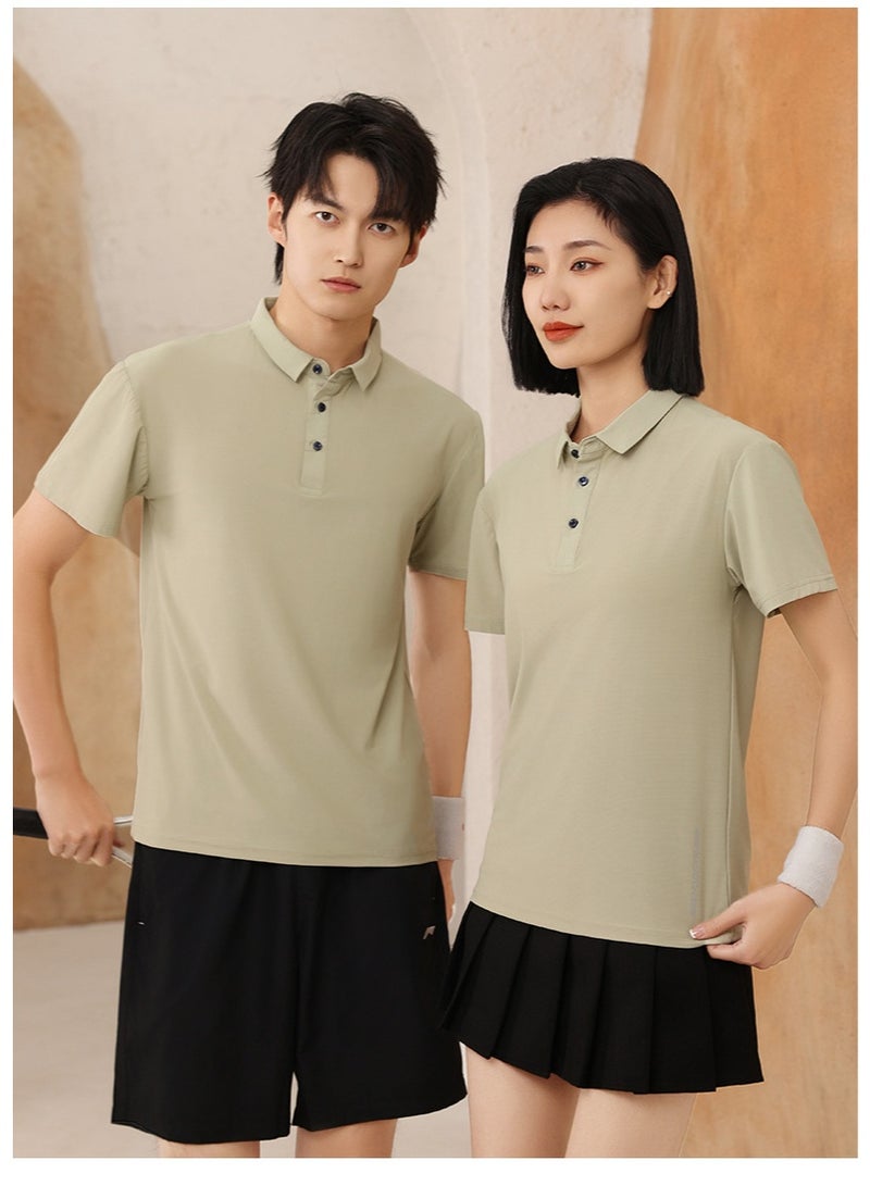 Ice Silk Fiber Polo Shirt Printed Quick Dry Breathable Workwear Summer Culture Shirt  Men's Fashion Clothing  - Image 2