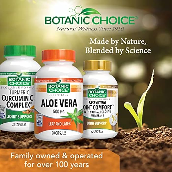 Botanic Choice Aloe Vera- Leaf and Latex, Digestive, Liver, Stomach health-Contains Amino Acids, Vitamins, Minerals, Enzymes- 500mg-Gluten Free, Non-GMO-90 capsules - Image 5
