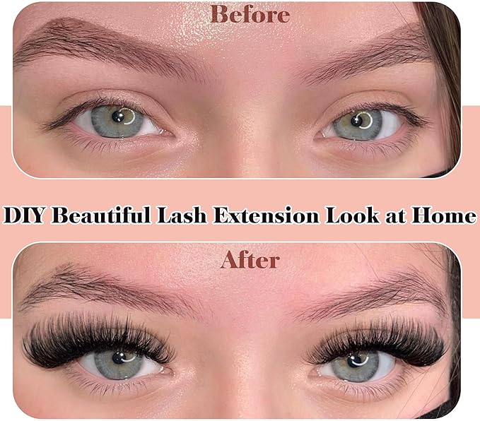 Newcally Fluffy Lashes Russian Strip Eyelashes Cat Eye False Lashes D Curl Wispy Volume Fake Eyelashes Natural Look Lash Strips 9 Pairs Pack - Image 4