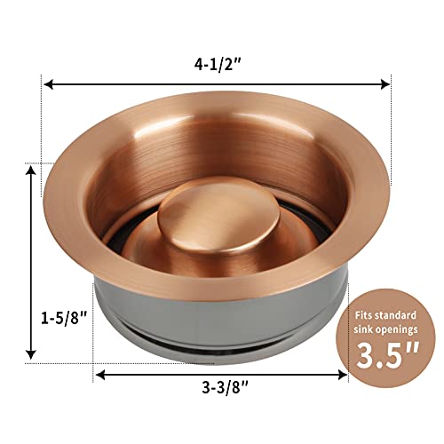 Akicon Kitchen Sink Copper Finish Garbage Disposal Flange Stopper, One Size Disposal Rim, Fit 3-1/2 Inch Standard Sink Drain Hole - Image 5