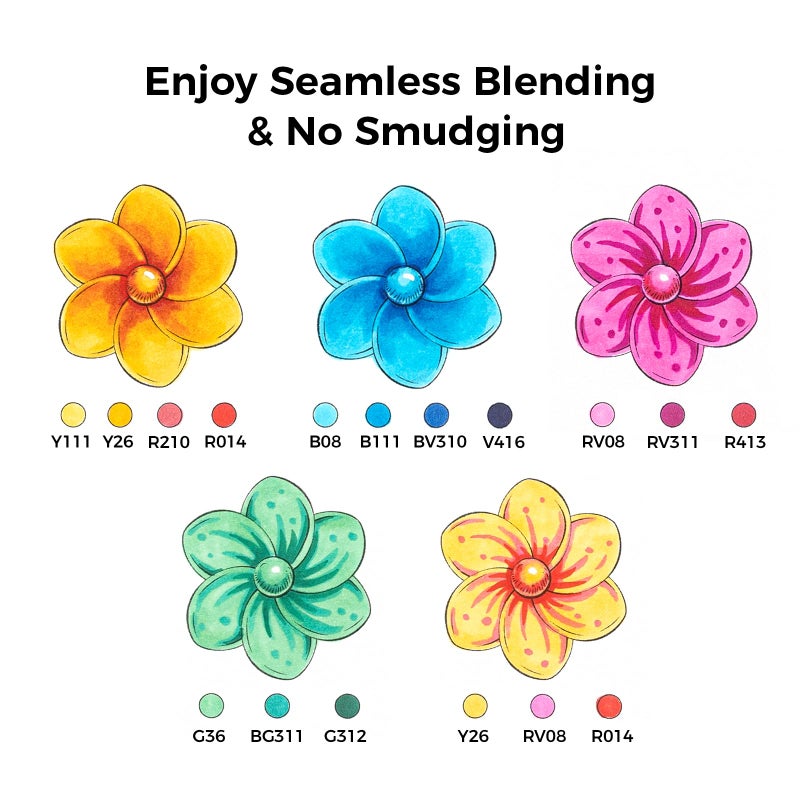 Ohuhu Alcohol Markers Brush Tip -Double Tipped Art Marker Set for Artist Adults Coloring Illustration - 120 Colors- Brush & Chisel Dual Tips- Honolulu of Ohuhu Markers- Refillable Alcohol-based Ink - Image 5