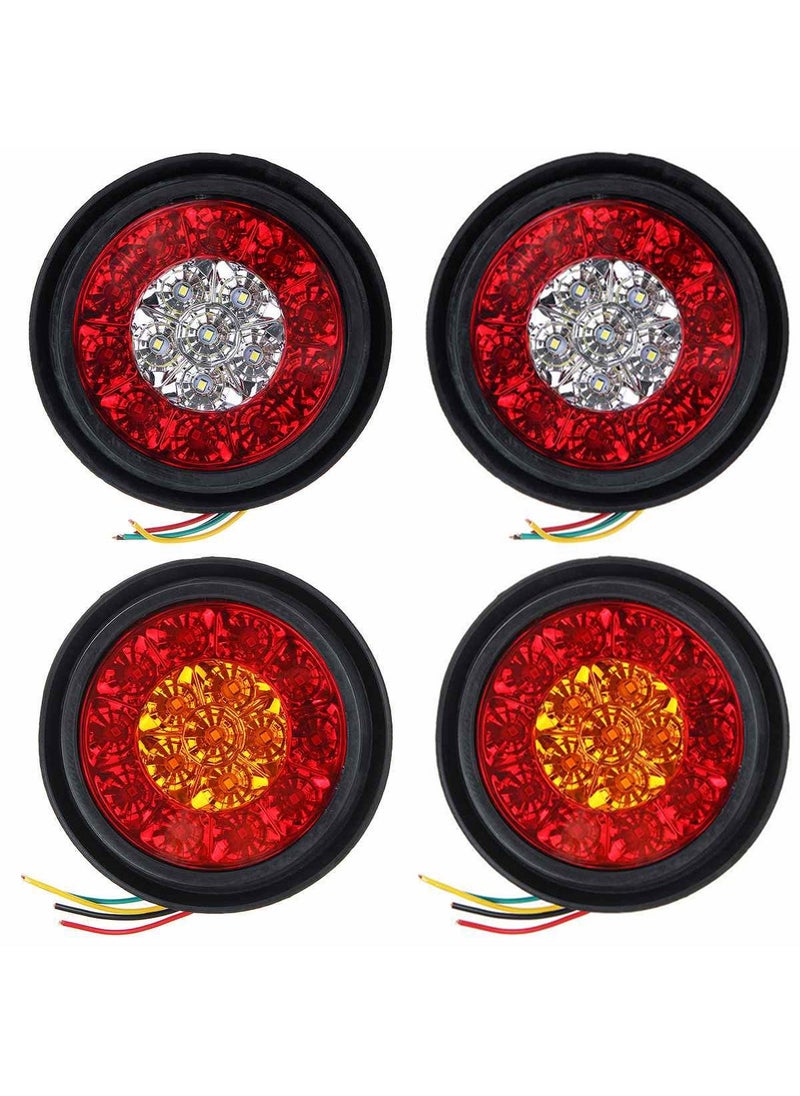 Generic 16LED two-color tail light rubber ring truck truck round tail light red yellow/red white carmon MK-128 Other Specifications 
