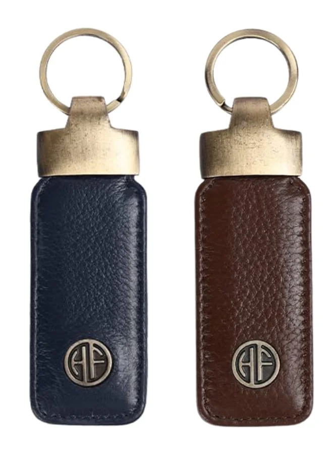 HAMMONDS FLYCATCHER Leather Keychain Combo set of two, Gift set, for Father Mother, Husband Wife, Brother Sister, Friend