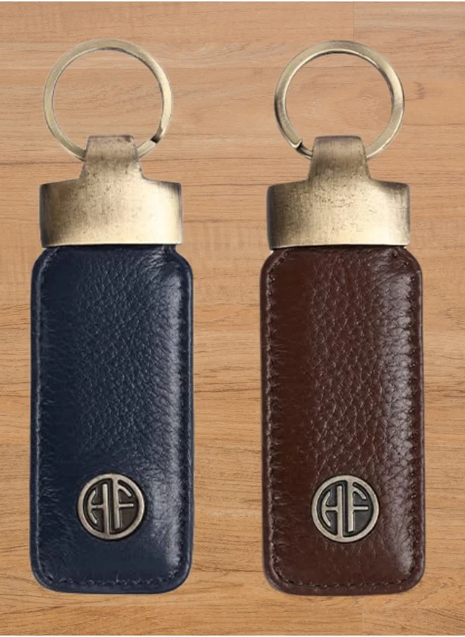 HAMMONDS FLYCATCHER Leather Keychain Combo set of two, Gift set, for Father Mother, Husband Wife, Brother Sister, Friend