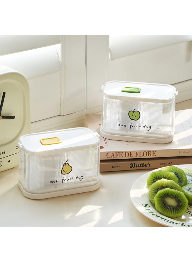 Disposable Fruit Fork Canned Portable Storage Household Cake Snack Sign Special Transparent Small Fork Food Grade-Color:Apple Green  - Image 2