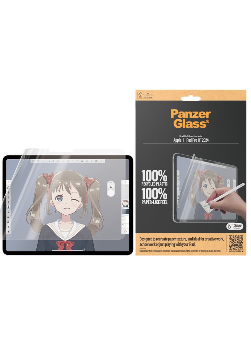 PanzerGlass واقي شاشة PanzerGlass® GraphicPaper® لجهاز iPad Pro 11" 2024 | ملائم للغاية - Image 1