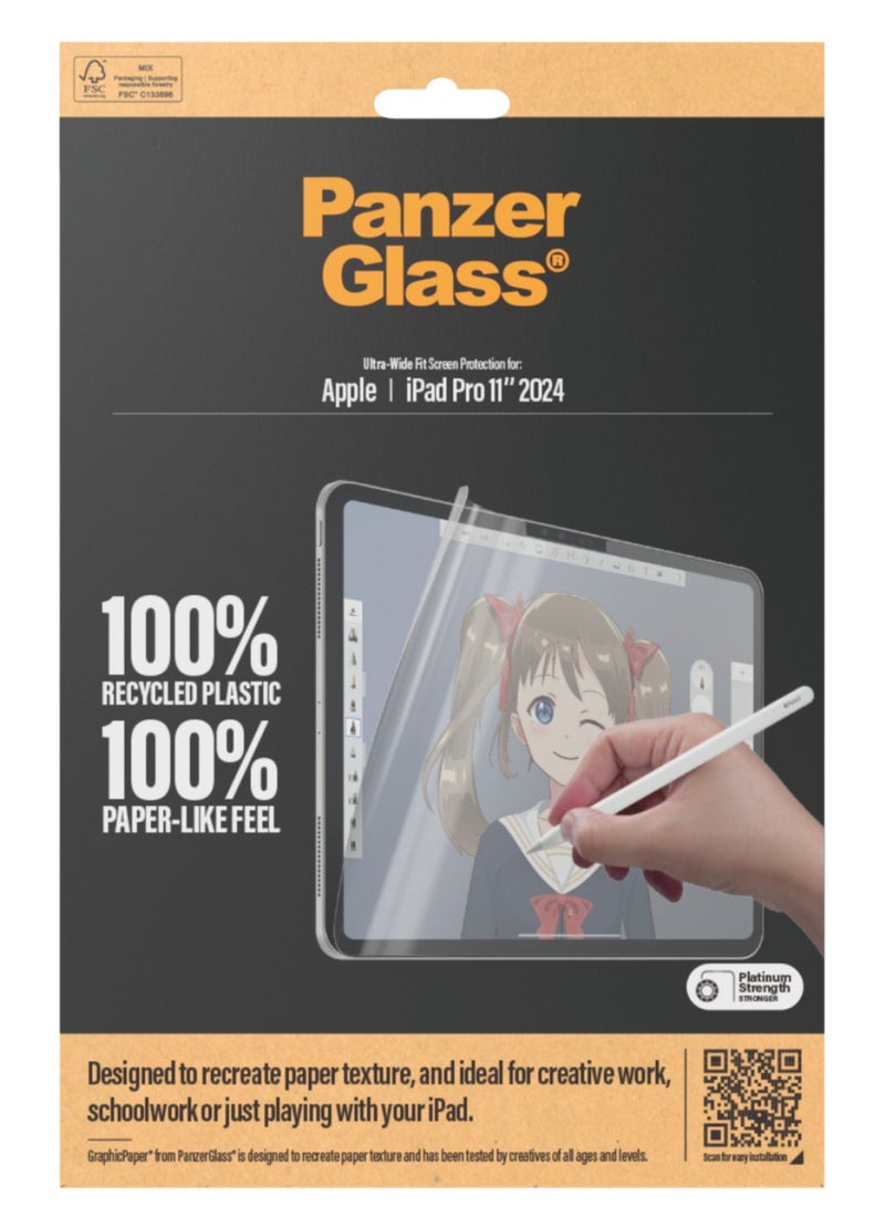 PanzerGlass واقي شاشة PanzerGlass® GraphicPaper® لجهاز iPad Pro 11" 2024 | ملائم للغاية - Image 3