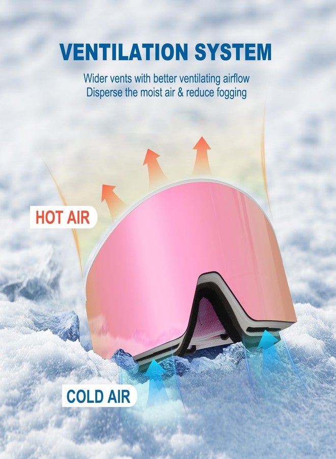 EXP VISION Ski/Snowboard Goggles, Magnetic Lens Snow Goggles with Anti-Fog & UV400 Protection for Men & Women - Image 4