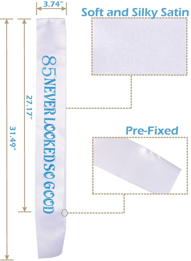 MEANT2TOBE 85th Birthday Gifts for Men, 85th Birthday Hat and Sash Men, 85 Never Looked So Good Baseball Cap and Sash, 85th Birthday Party Supplies, 85th Birthday Party Decorations, 85th Birthday Accessories - Image 2