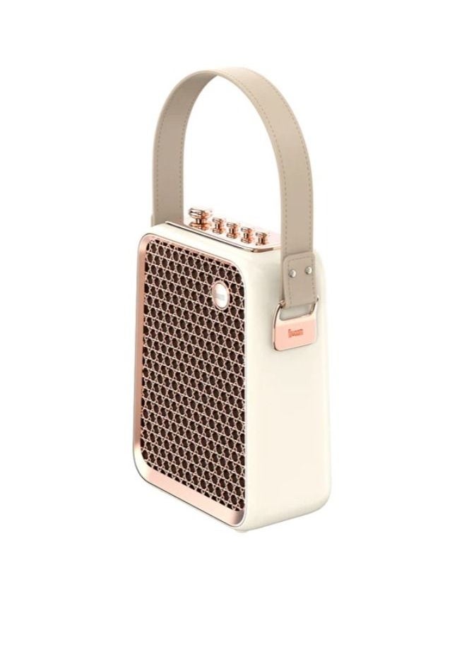 Divoom Divoom SongBird Portable Karaoke Speaker with Dual Wireless Microphones White  - Image 3