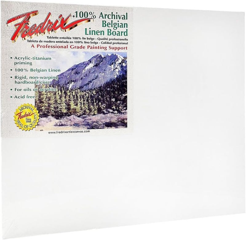 Fredrix Fredrix PRO Series Archival Linen Canvas Board 16 x 20 White