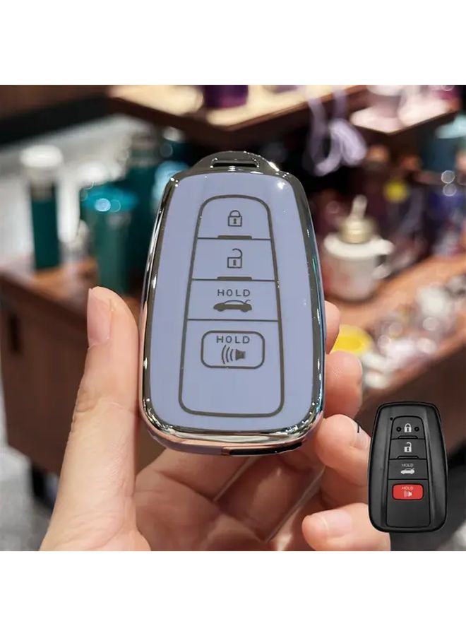 غطاء سلسلة مفاتيح من TPU ناعم باللون الأرجواني لتويوتا أفالون وكورولا GT86 غلاف واقي - Image 5