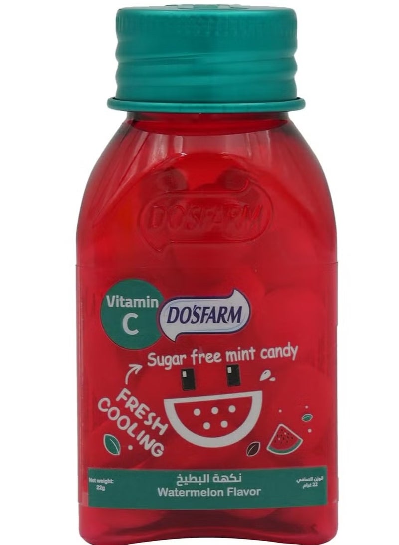 Dosfarm Vitamin C And D Sugar Free Mint Candy Watermelon Flavor - Image 1