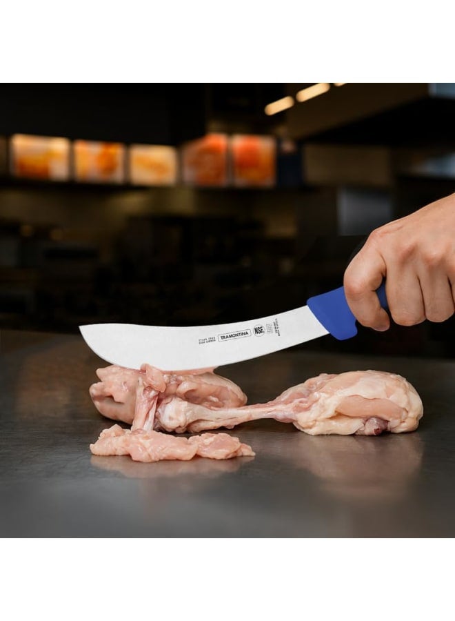 TRAMONTINA Professional Skinning Knife – 7-Inch Stainless Steel Blade with Blue Textured Polypropylene Handle – Sharp & Durable - Image 2