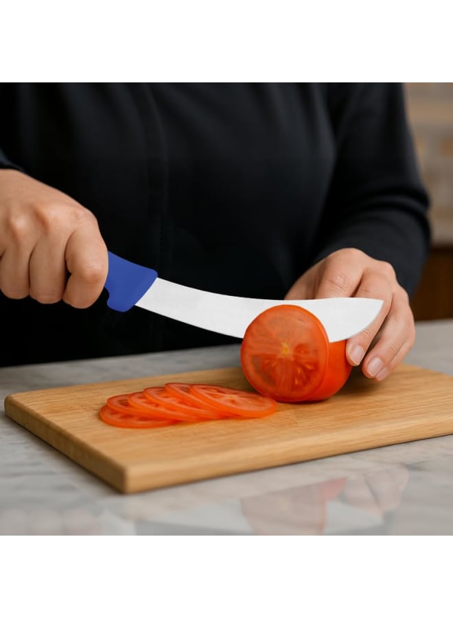 TRAMONTINA Professional Skinning Knife – 7-Inch Stainless Steel Blade with Blue Textured Polypropylene Handle – Sharp & Durable - Image 4