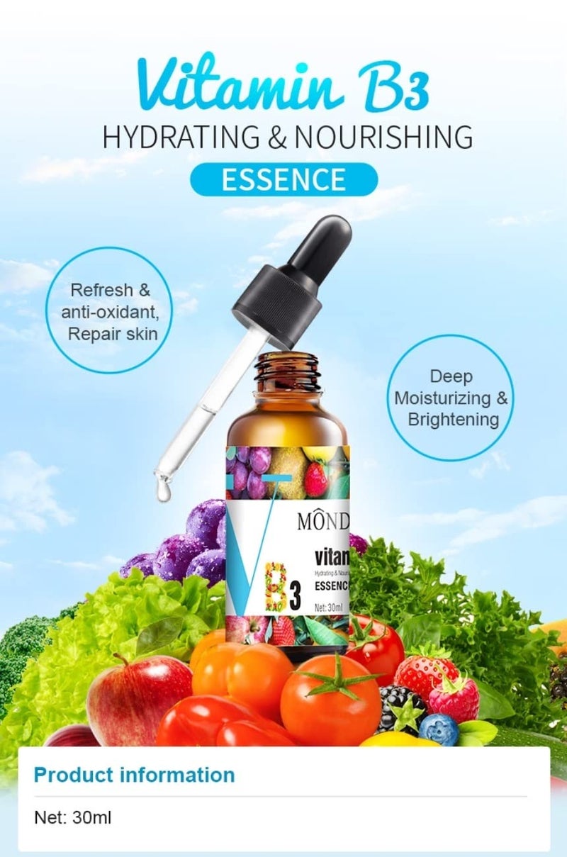 Mond'sub Mondsub Vitamin B3 Face Serum with Niacinamide Vitamin C for Healthy Skin reduces spots 30ml Mondsub Vitamin A Serum with Retinol Hyaluronic Acid Vit E 30ml Night Serum Pack of 2 - Image 3