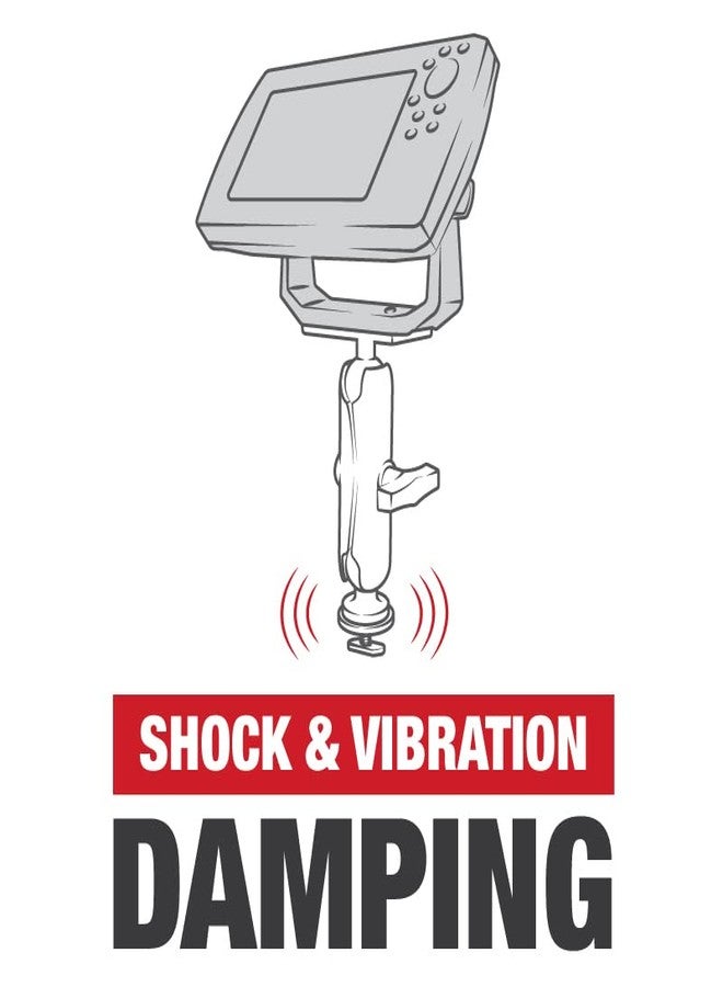 RAM MOUNTS Track Ball Mount for Humminbird Helix 7 RAM-202-24-354-TRA1U with Medium Arm Compatible with RAM Tough-Track System - Image 4