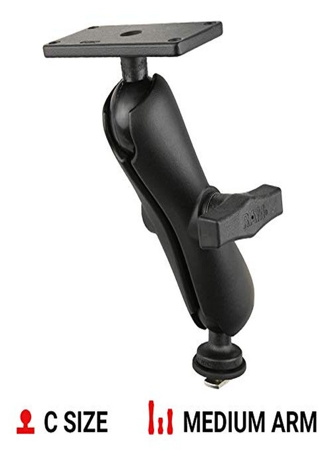 RAM MOUNTS Track Ball Mount for Humminbird Helix 7 RAM-202-24-354-TRA1U with Medium Arm Compatible with RAM Tough-Track System - Image 2