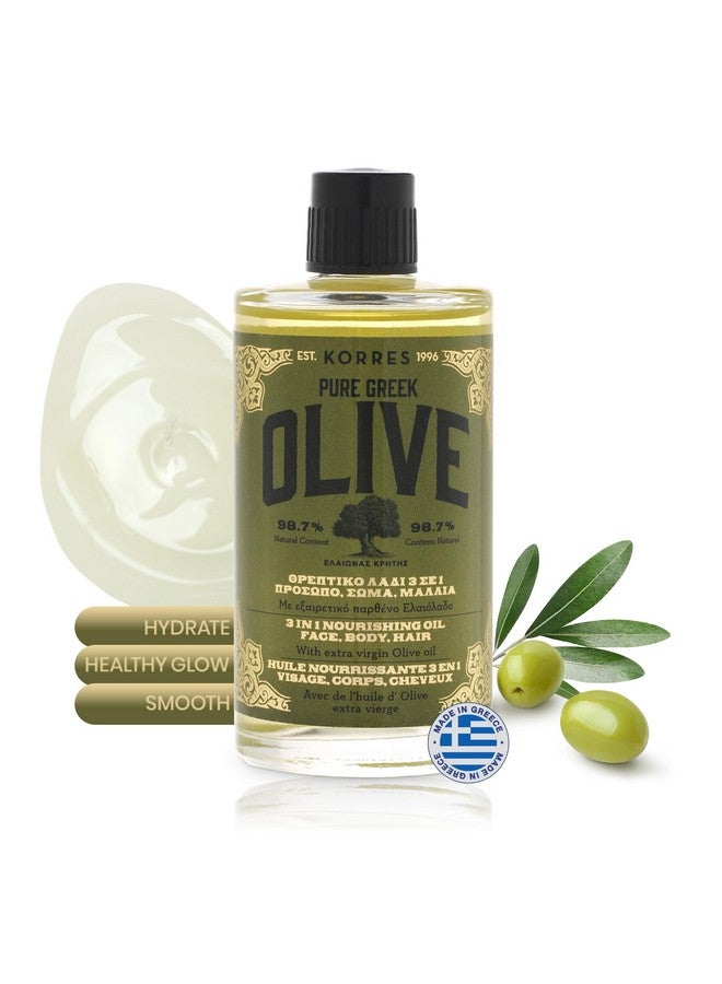 KORRES Olive 3-in-1 Nourishing Oil, 3.38 fl. oz. - Image 1