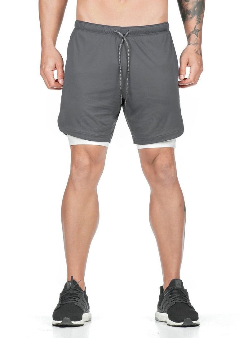 Loquat Men's Beach Shorts Sports Running Shorts Mesh Sports Fitness Shorts - Image 1
