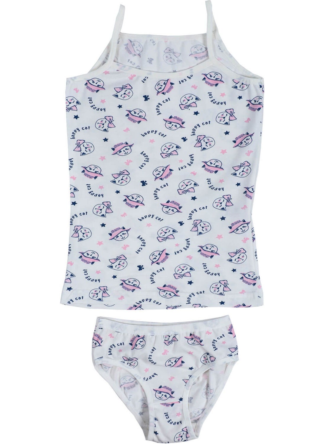 Hepsine Rakip - Rivaling All Girls' String-Strapped Cotton Undershirt-Panties Set Flexible Cheerful - Image 1
