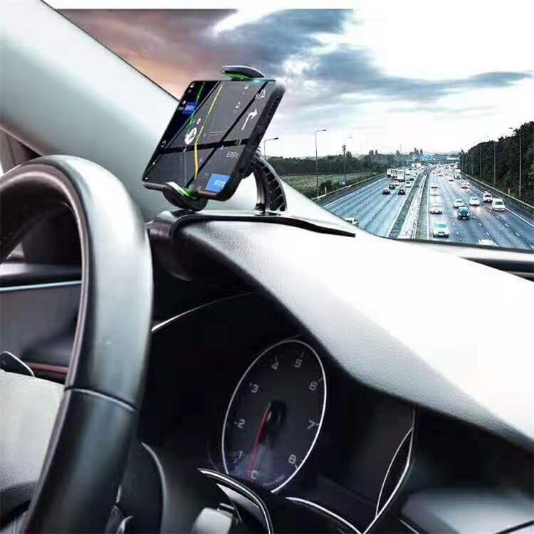 حامل جوال للسيارة مع تثبيت على فتحة التكييف ودوران 360 درجة لـمناسب لمعظم الهواتف باللون الأسود للاستخدام المنزلي للسفر للمكتب - Image 5