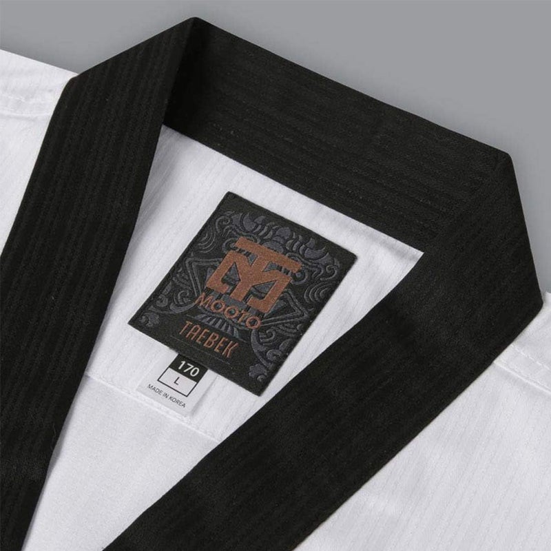 Mooto Korea Taekwondo Poomsae Uniform WT Logo Taebek Dan MMA Martial Arts Karate Judo Kick Boxing (180(Height:180~189cm)(5.90~6.20ft), 1. Male) - Image 3