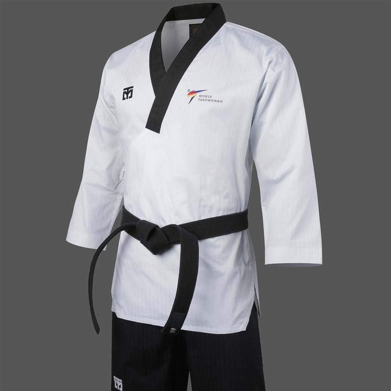 Mooto Korea Taekwondo Poomsae Uniform WT Logo Taebek Dan MMA Martial Arts Karate Judo Kick Boxing (180(Height:180~189cm)(5.90~6.20ft), 1. Male) - Image 1