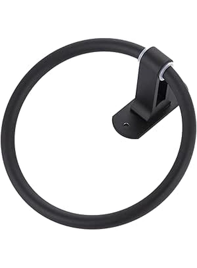 Matte Black Aluminum Wall Towel Rack for Bathroom Kitchen Home Decor - Image 1