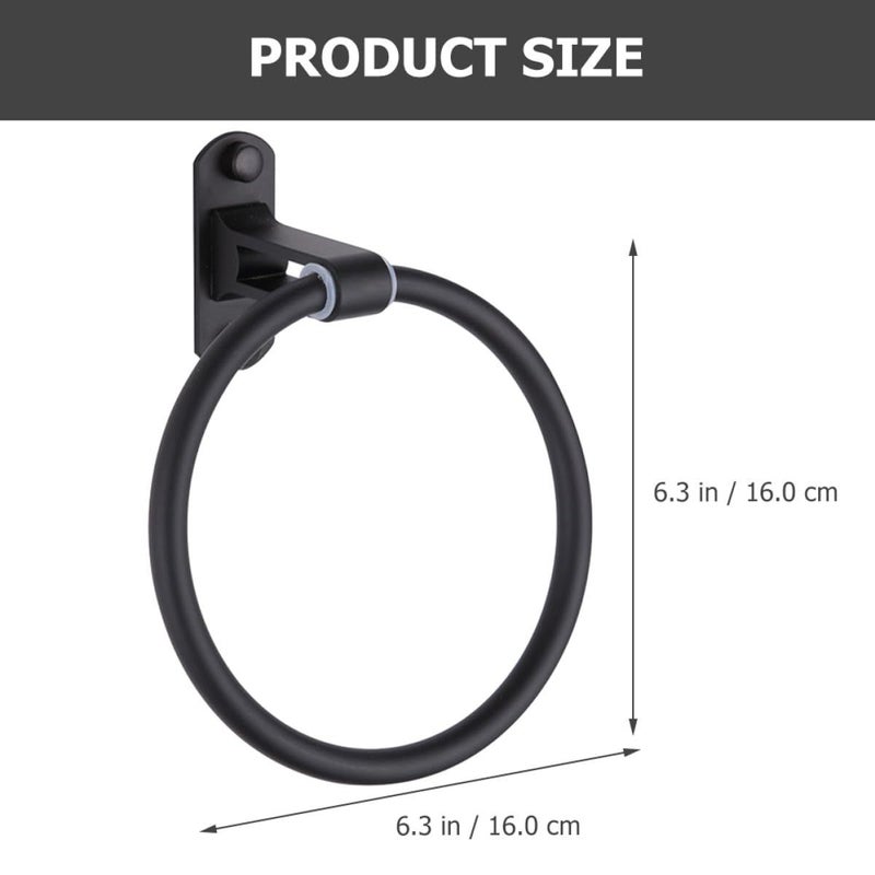 Matte Black Aluminum Wall Towel Rack for Bathroom Kitchen Home Decor - Image 3