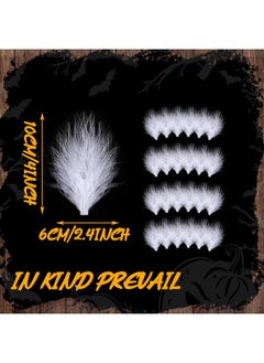 Geyoga 24 Pcs Flapper Headpiece White Feather Hair Clip Elegant Feather Headpiece Feather Hair Accessories Party Flapper Accessories For Women Girl Bridal Wedding  - Image 3