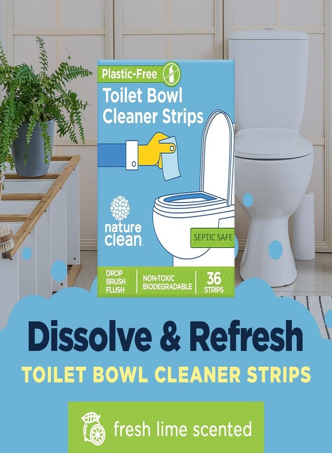 Nature Clean Non-Toxic Toilet Bowl Cleaners Strips 36 count, Plastic-Free Packaging, Natural Toilet Cleaner Septic Safe, Refresh Toilets & Bathroom. No Splash - Image 2