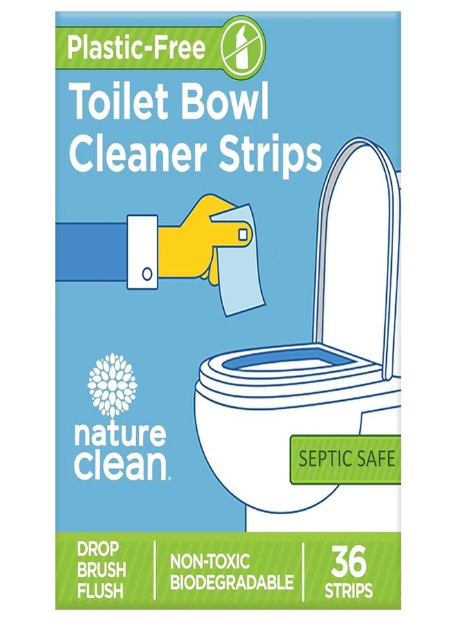 Nature Clean Non-Toxic Toilet Bowl Cleaners Strips 36 count, Plastic-Free Packaging, Natural Toilet Cleaner Septic Safe, Refresh Toilets & Bathroom. No Splash - Image 1