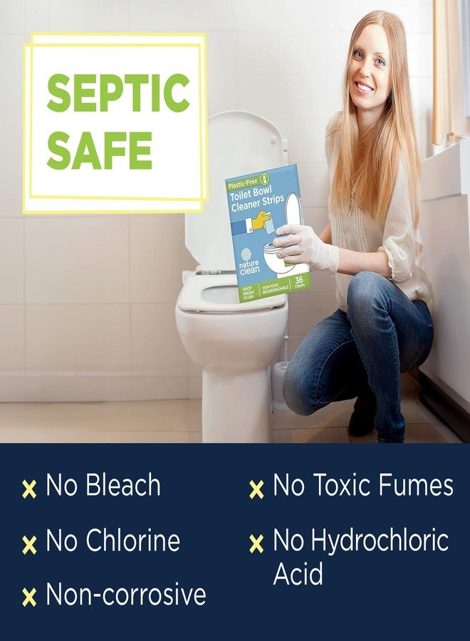 Nature Clean Non-Toxic Toilet Bowl Cleaners Strips 36 count, Plastic-Free Packaging, Natural Toilet Cleaner Septic Safe, Refresh Toilets & Bathroom. No Splash - Image 3