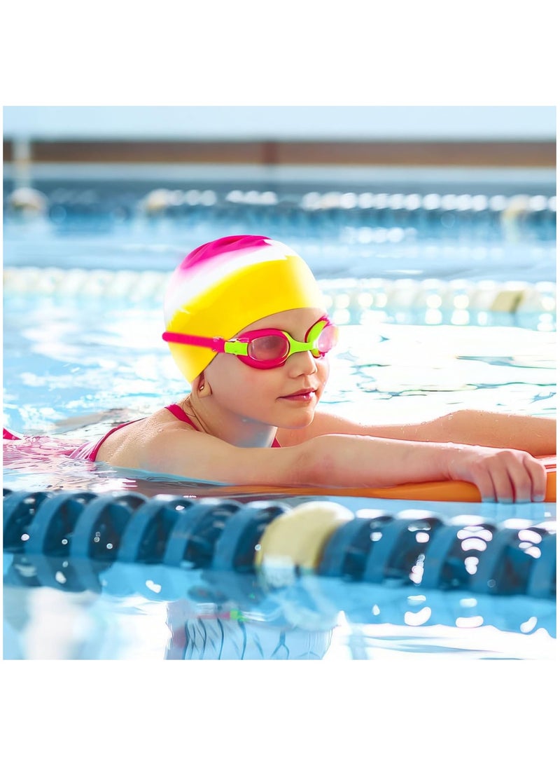MUMS PLANET - Silicone Swim Cap With High Performance Material And Hydrodynamic Shape One Size Fits All For Adults - Multi Color - Image 1