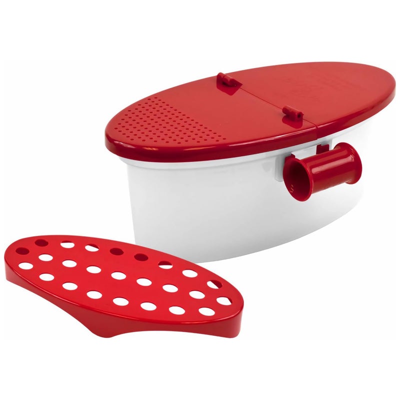 Time Roaming Time Roaming Versatile Microwave Pasta Boat Sturdy Food Grade Heat Resistant PP Material Pasta Cooker Vegetable Steamer Boat Strainer Massive Capacity Up To 5 Pounds 
