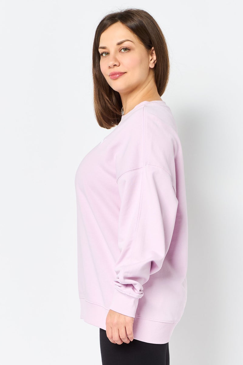 PUMA ملابس رياضية نسائية بأكمام طويلة مناسبة، خارجي، سويت شيرت، وردي - Image 3