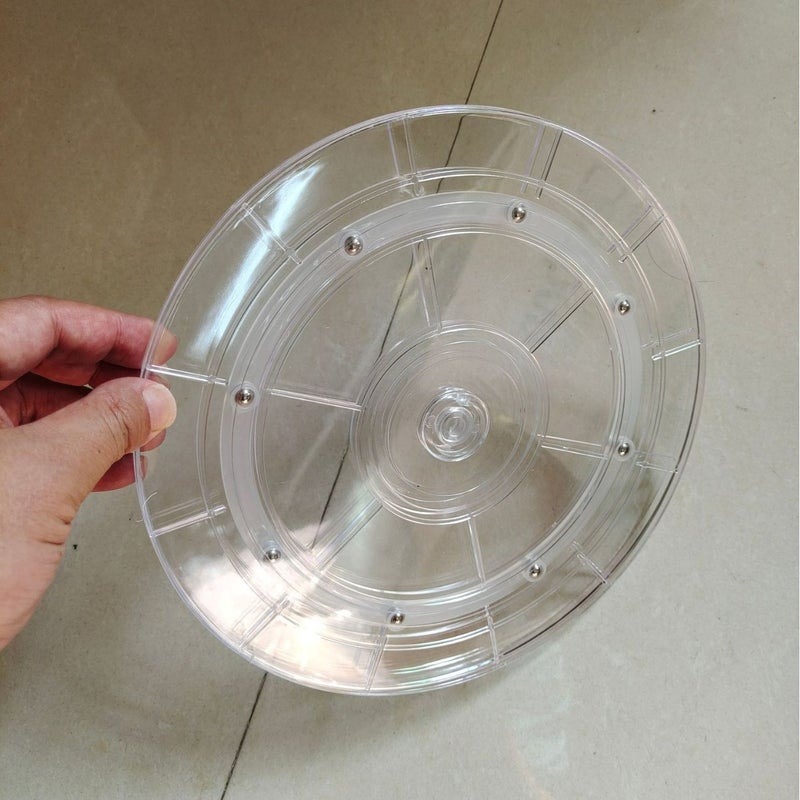 Hatai Transparent Plastic Turntable Display Rotating Disc Rotating Base Turntable Ps Turntable Acrylic Turntable - Image 1