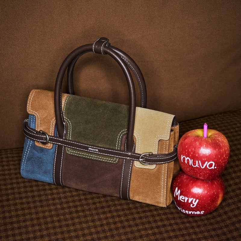 Color-Block PU Leather Crossbody Shoulder Bag - Image 3