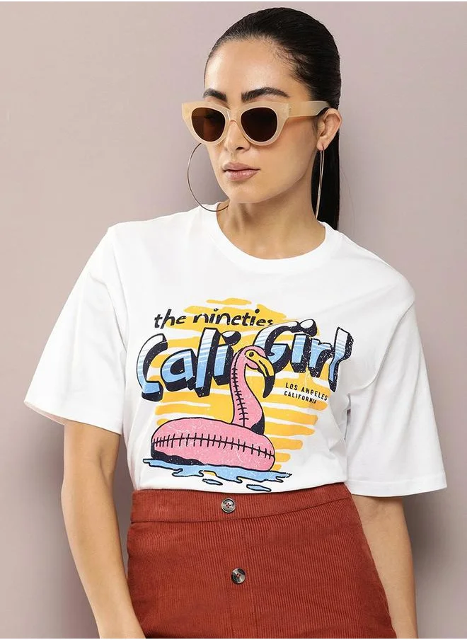 ديلينجر Oversized Cali Graphic Print T-Shirt