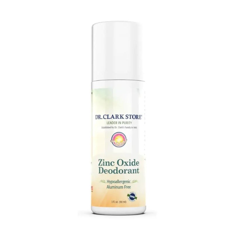 Dr Clark Store Dr Clark Zinc Oxide RollOn Deodorant NO Aluminum Hypoallergenic Paraben Free Fragrance Free Safe Natural  Effective