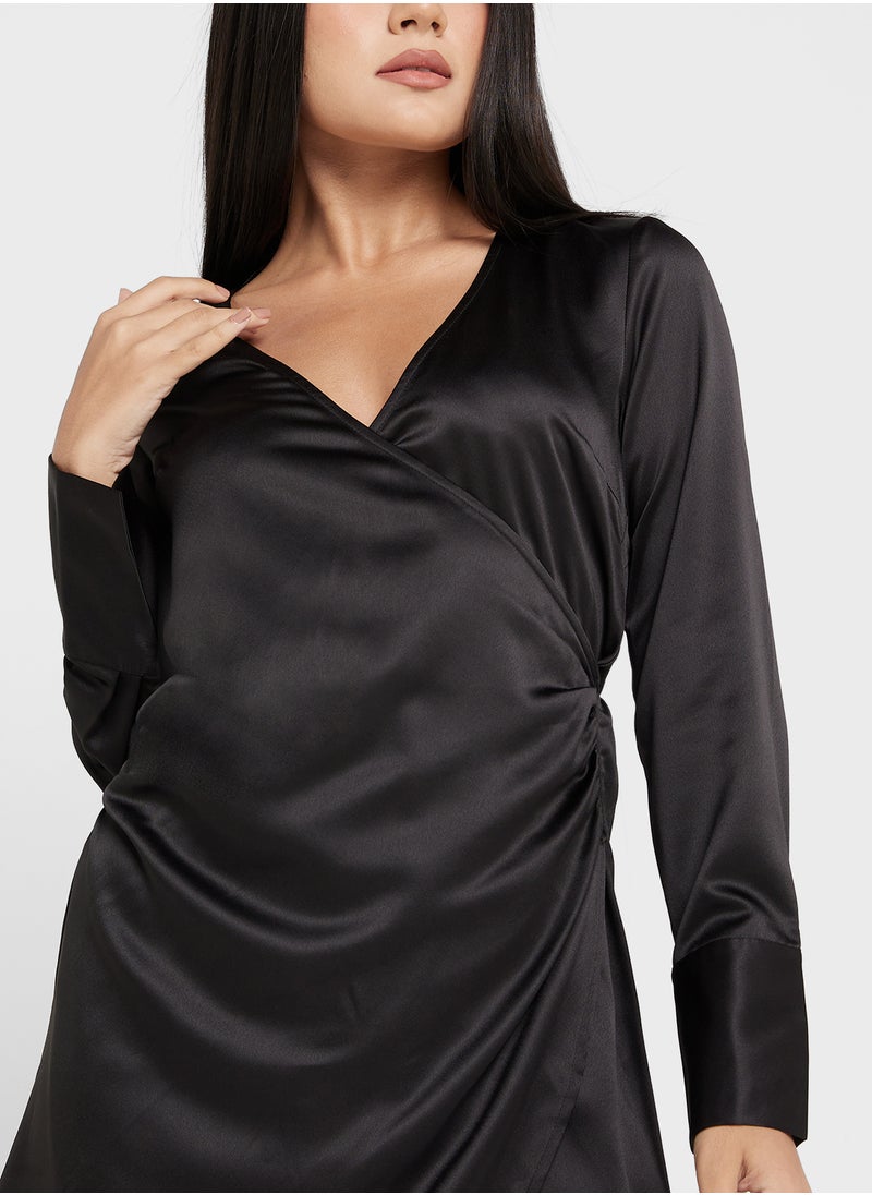 VERO MODA V-Neck Wrap Dress  - Image 3