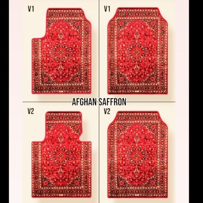 Crystal Velvet Car Floor Mats - Full Set, Non-Slip & Waterproof, Persian Flower Design - Image 3