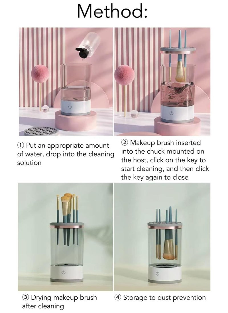 BP - Electric Makeup Brush Cleaner Machine Makeup Brush Cleaner Automatic USB Makeup Brush Washing Machine Brush Cleaner for All Size Beauty Makeup Brushes Set - Image 1
