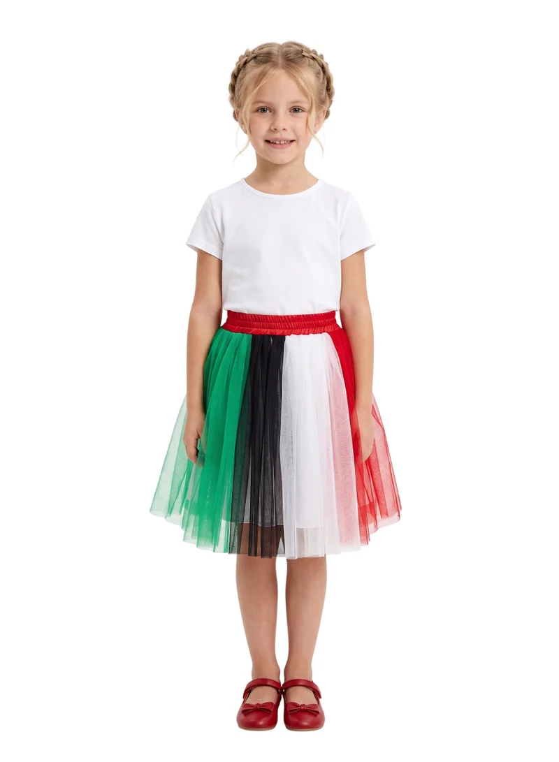 دىدانيالا Girls UAE Flag National Day Skirt
