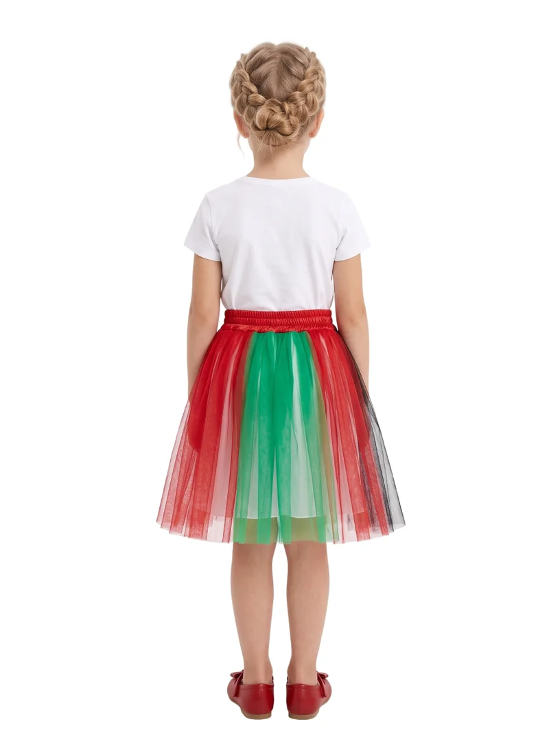 دىدانيالا Girls UAE Flag National Day Skirt